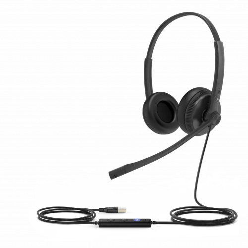 YEALINK UH34, Kablolu, Teams Uyumlu, 3,5mm Jac, USB-A, USB-C, Çift Taraflı, Gürültü Engelleyici, Çağrı Merkezi, Ofis, Toplantı, Microfonlu Kulaklık - Yealink