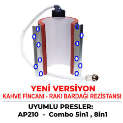 Yeni Ver. Fincan ve Rakı Bardağı Rezistansı (AP-210 , 5IN1-28X38 , 5IN1-38X38 ) - 2
