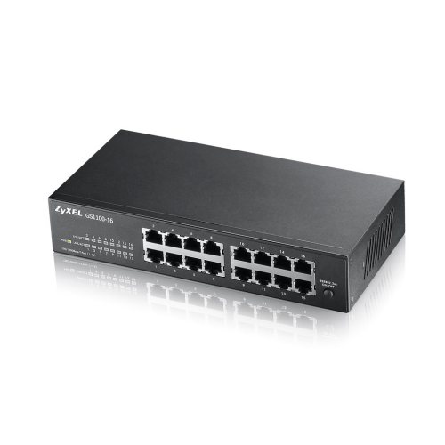 ZyXEL GS1100-16 V3, 16 Port, GigaBit, Yönetilemez, Masaüstü Switch - Zyxel