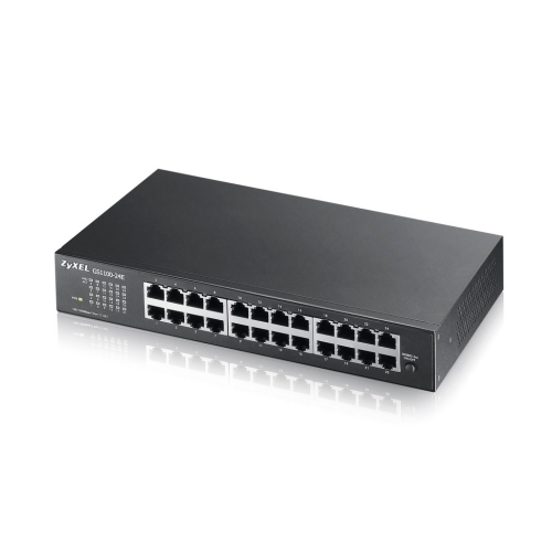 ZyXEL GS1100-24E V3, 24 Port, GigaBit, Yönetilemez, Sessiz, Rackmount Switch - Zyxel