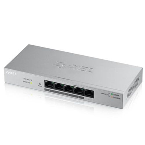 Zyxel GS1200-5HP 5 Port 4 Port Poe+ 10-100-1000 Yönetilebilir Switch - 1